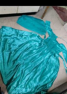 Elegant Teal Ethnic Gown