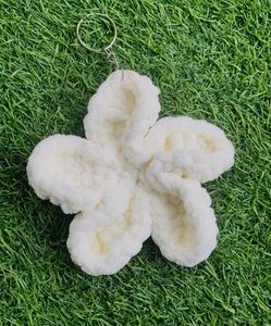 Handmade Fluffy Flower Keychain