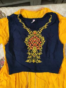 Yellow Embroidered Kurta