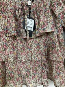 Floral Ruffle Bardot Top