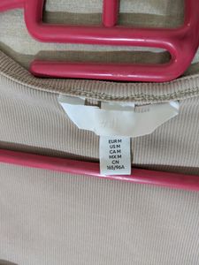 H&amp;M Beige Square Neck Top