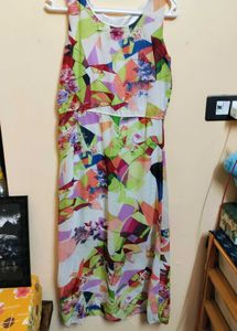 Colorful Sleeveless Maxi Dress
