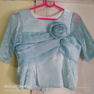 Cute Blue Floral Top