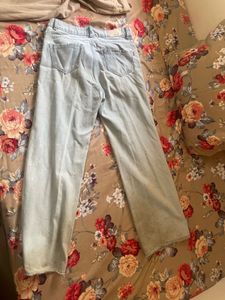 Light Wash Wide Leg Baggy korean Jeans