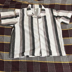 Striped Button-Down Shirt