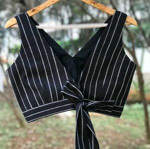 Striped Sleeveless Blouse