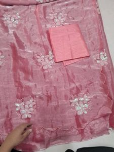 Elegant Mauve Embellished Saree