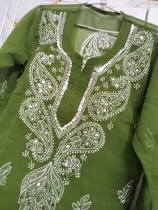 lakhnawi gorgett kurti with linning