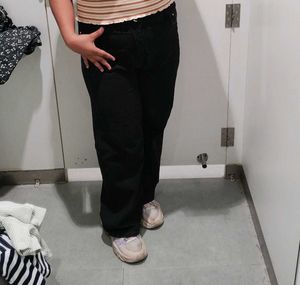 straight black jeans