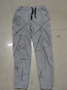 Gray Patterned Joggers Lower