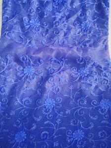 Embroidered Blue Dupatta