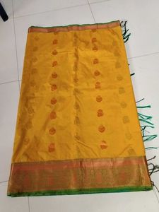 Golden Yellow Soft Silk Saree...
