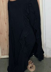 Ruffle wrap Long skirt