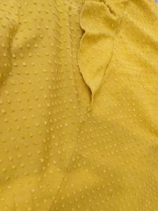 Yellow Ruffle Sleeve Top