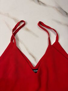 Red &#39;Are You Following Smiley?&#39; Dress