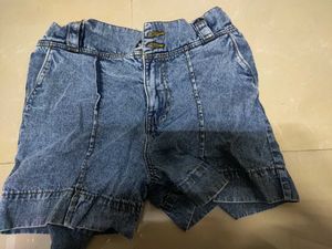 Vintage Wash Denim Shorts