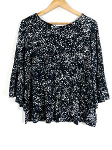 Lily Morgan  Black Printed Top (Women&#39;s)