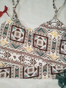 Patterened Crop Top