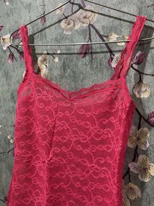 Pink Lace Cami Top