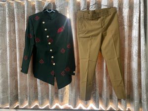 Green Colour Imported Fabric Designer JodhpuriSuit