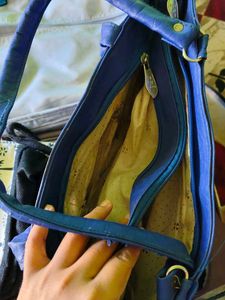 Blue &#39;Paris&#39; Handbag