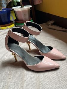 Pink Ankle Strap Heels