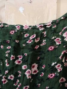 Floral  Black Top
