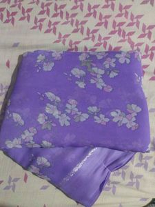 Floral Lavender Saree