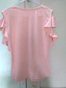 Stylish Pastel Pink Off-Shoulder Top