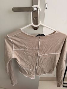 Cute Long Sleeve Crop Top