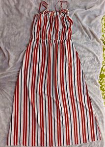 plusS Unused Women Printed Dress Side Slit Cut