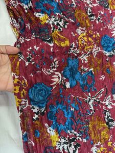 Burgundy Floral Dupatta