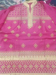 Pink Dress Material Boutique Style