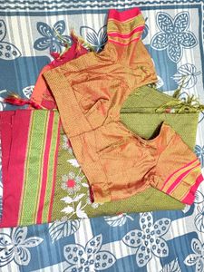 Elegant Ethnic Saree (खन साड़ी)(with Ready Blouse)