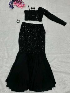Sale! Fishcut Black Lehenga