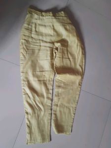 Yellow Embellished Kurti Pant Set