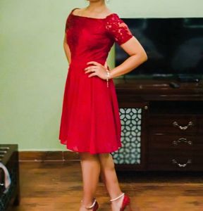 Limited Offer And availability Burgundy Lace Dress