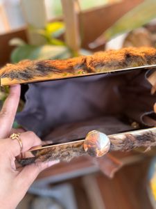 FUR SLING BAG/ CLUTCH