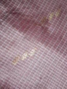 Purple &amp; Teal Checkered Saree