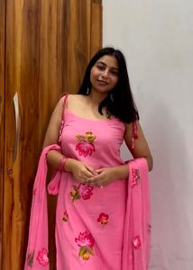 Pink Floral Print Kurta Set