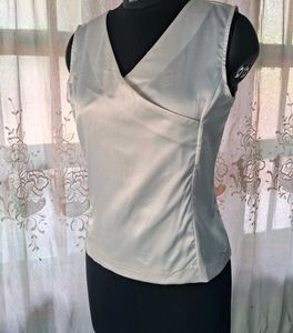 White Satin Top