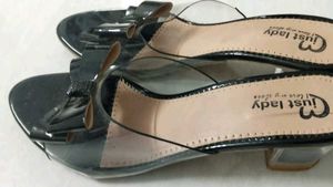 Black Bow Heels