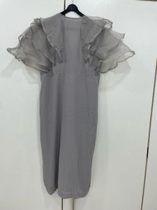 ✨Slay the Night! Slate Grey Ruffle Sheath Dress 🥂