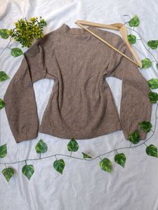 Zara Brown Turtleneck Pullover