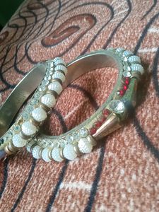 Beautiful White Bangle Set Of 2