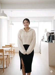 white korean winter jacket