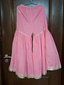 Girls Lime Green &amp; Pink Floral Sharara Se