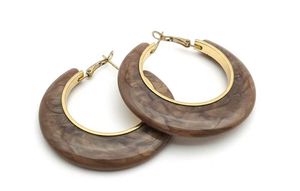 Glossy Marble Hoops + Matching Ankle Bracelet