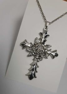 Rose Cross Pendant With Chain