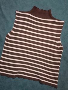 Striped Mock Neck Top 32-36 size